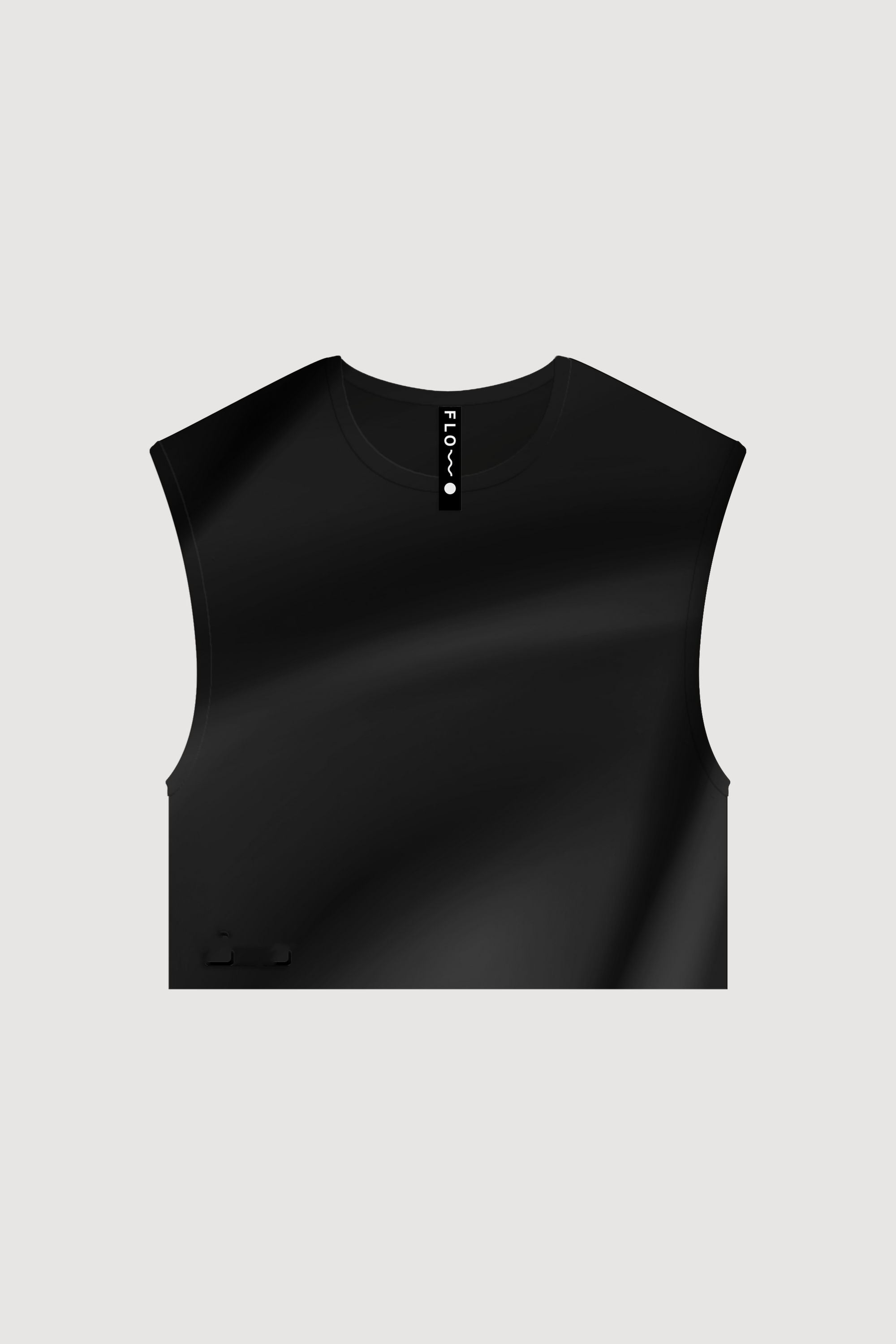 CROP TOP SIN MANGAS NEGRO