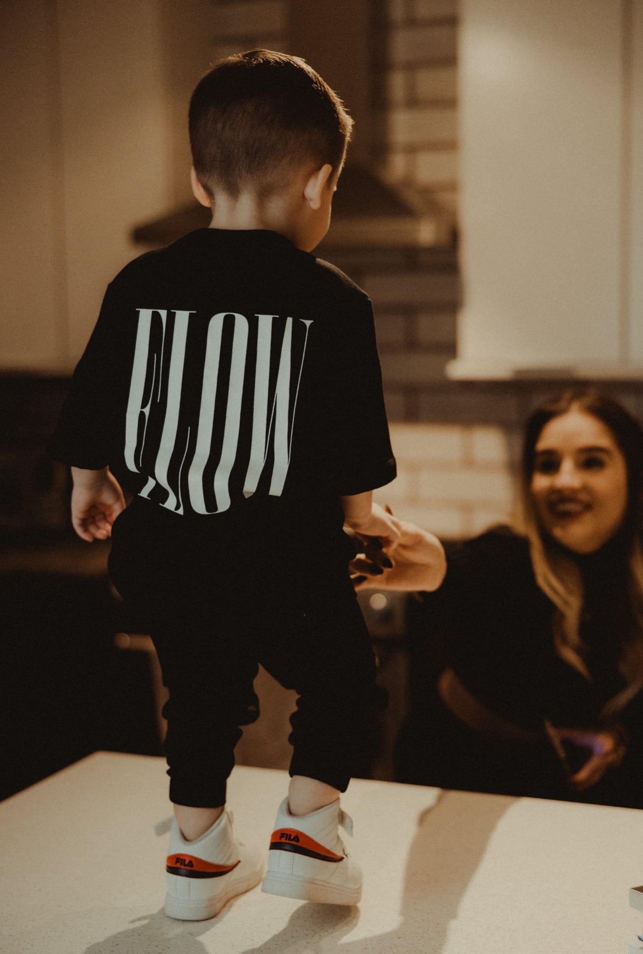 KIDS FLOW EFFECT TEE BLACK