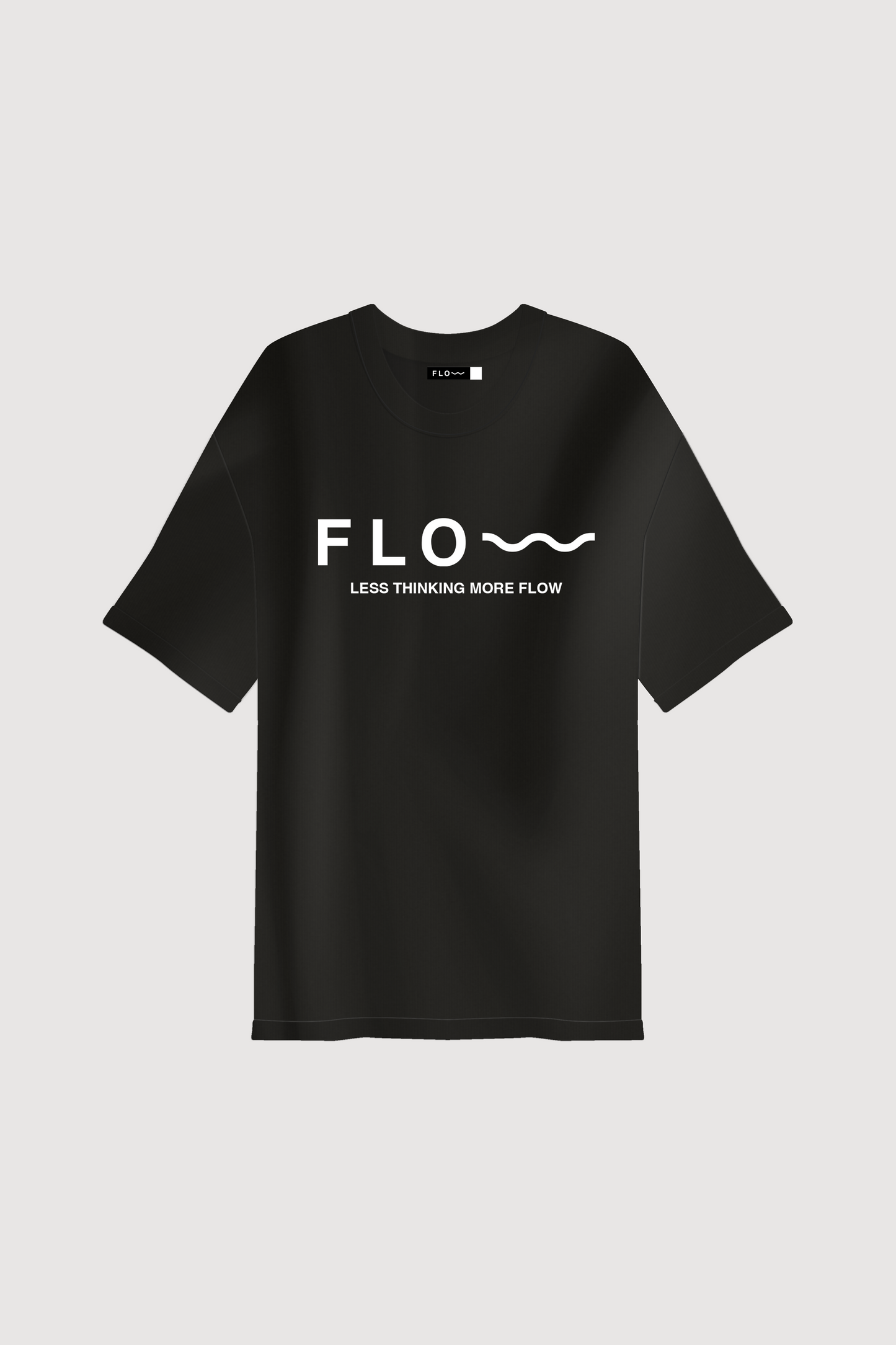 LESS THINKING MORE FLOW TEE BLACK