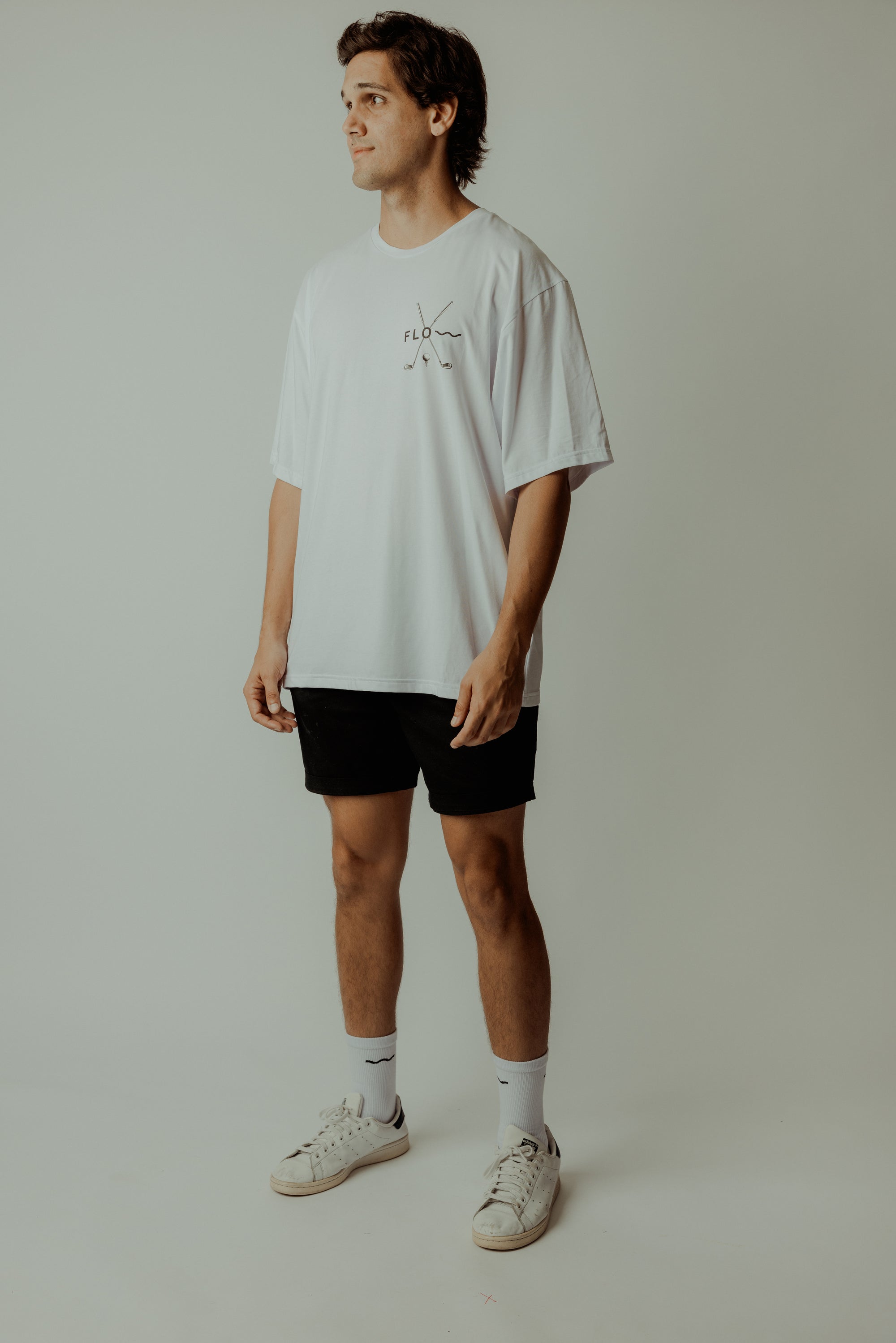 GOLF CLOVES TEE WHITE