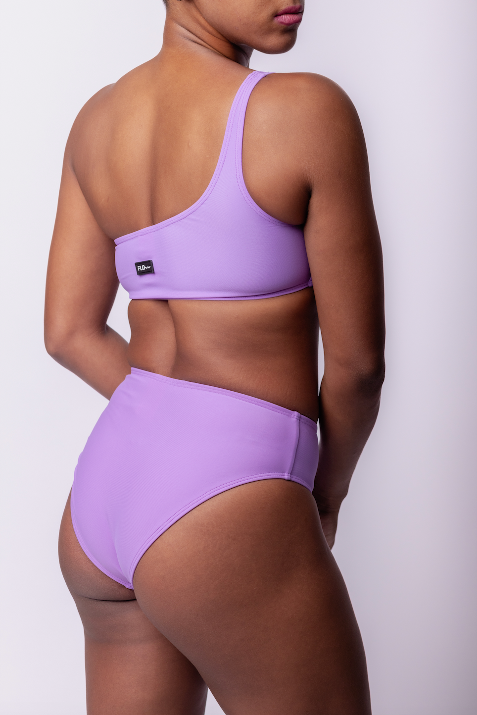 ONE SHOULDER SWIMSUIT LILAC