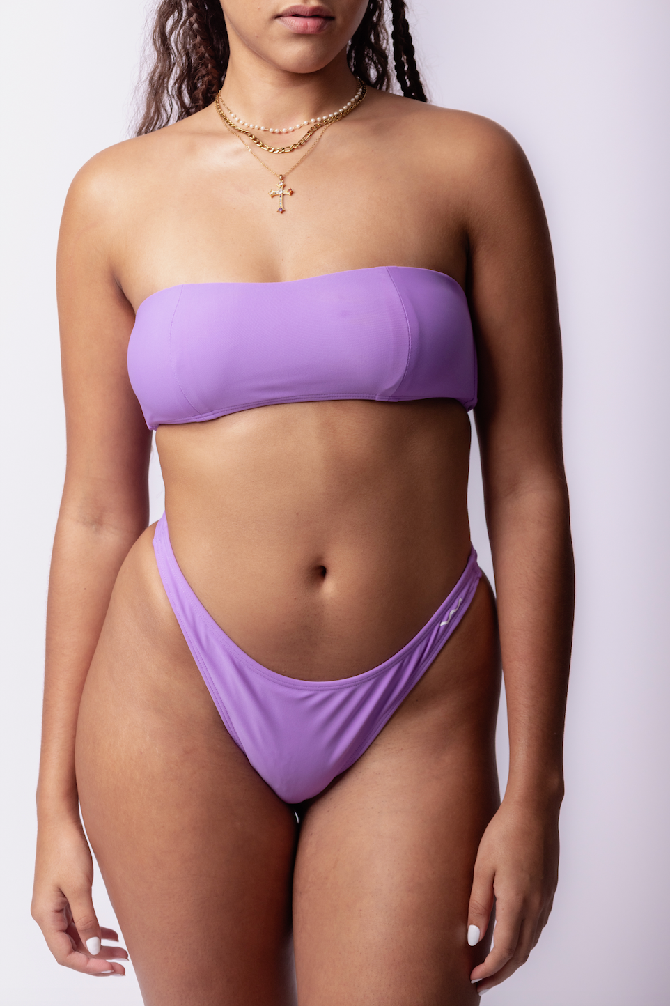 STRAPLESS SWIMSUIT LILAC