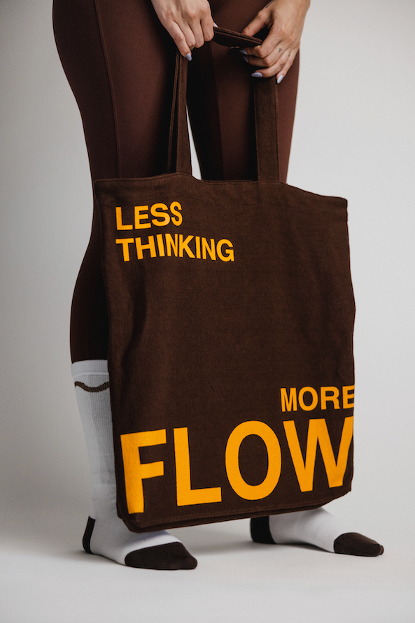 LESS THINKING MORE FLOW TOTE BAG
