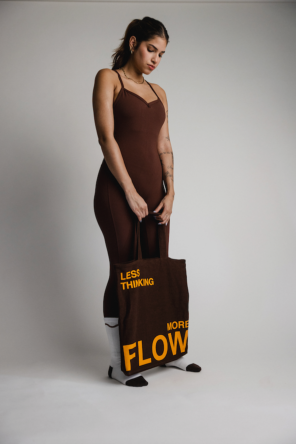 LESS THINKING MORE FLOW TOTE BAG