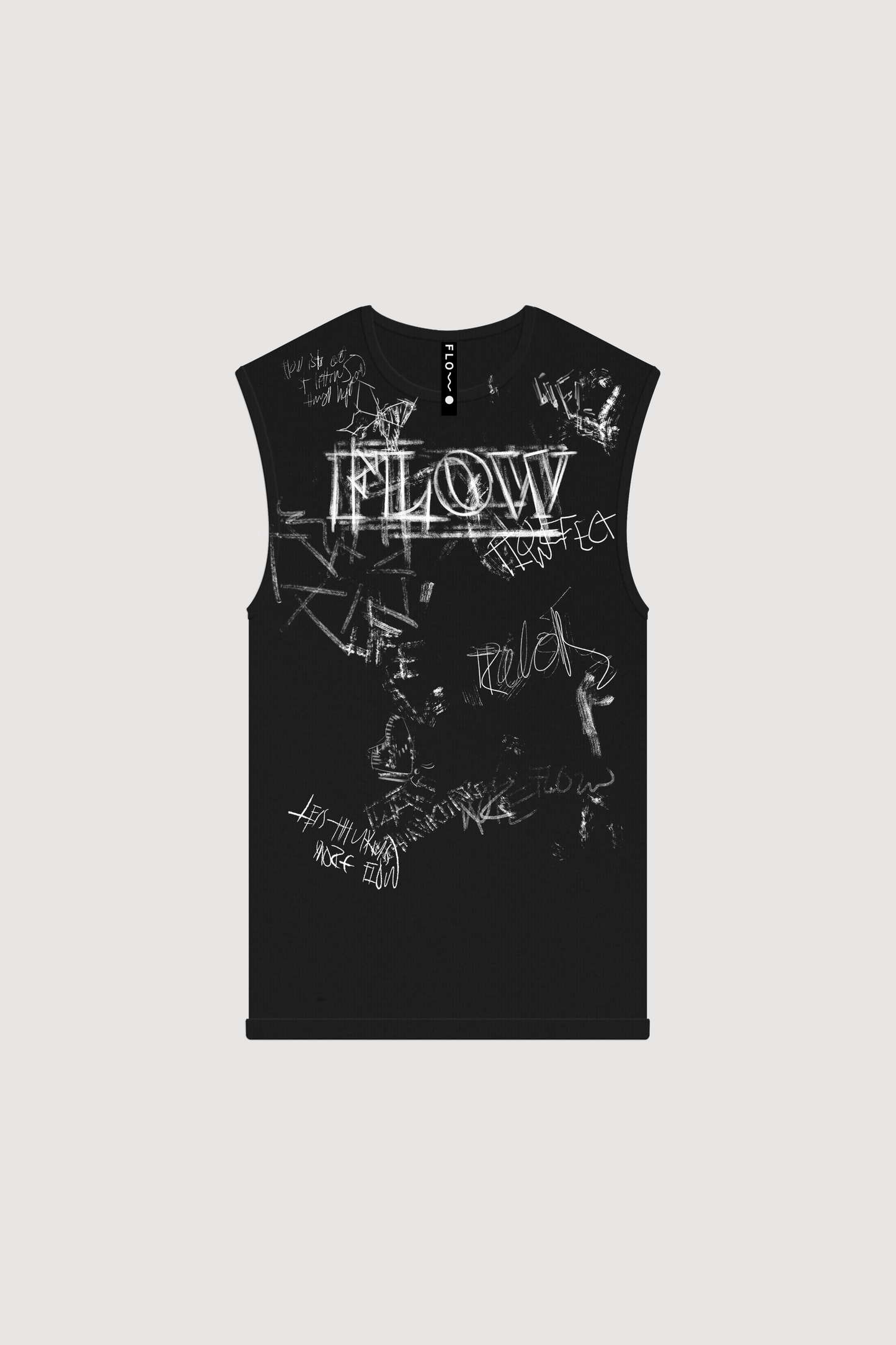 FLOW EFFECT CHAOS LONG SLEEVELESS BLACK