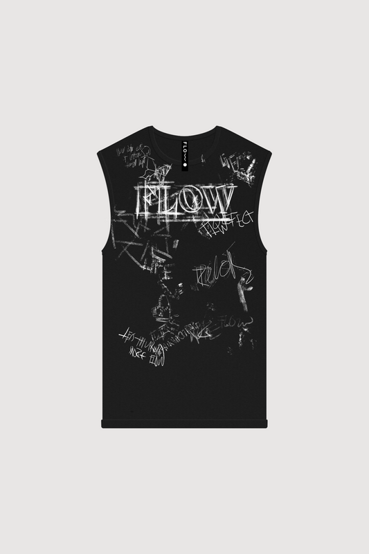 FLOW EFFECT CHAOS LONG SLEEVELESS BLACK