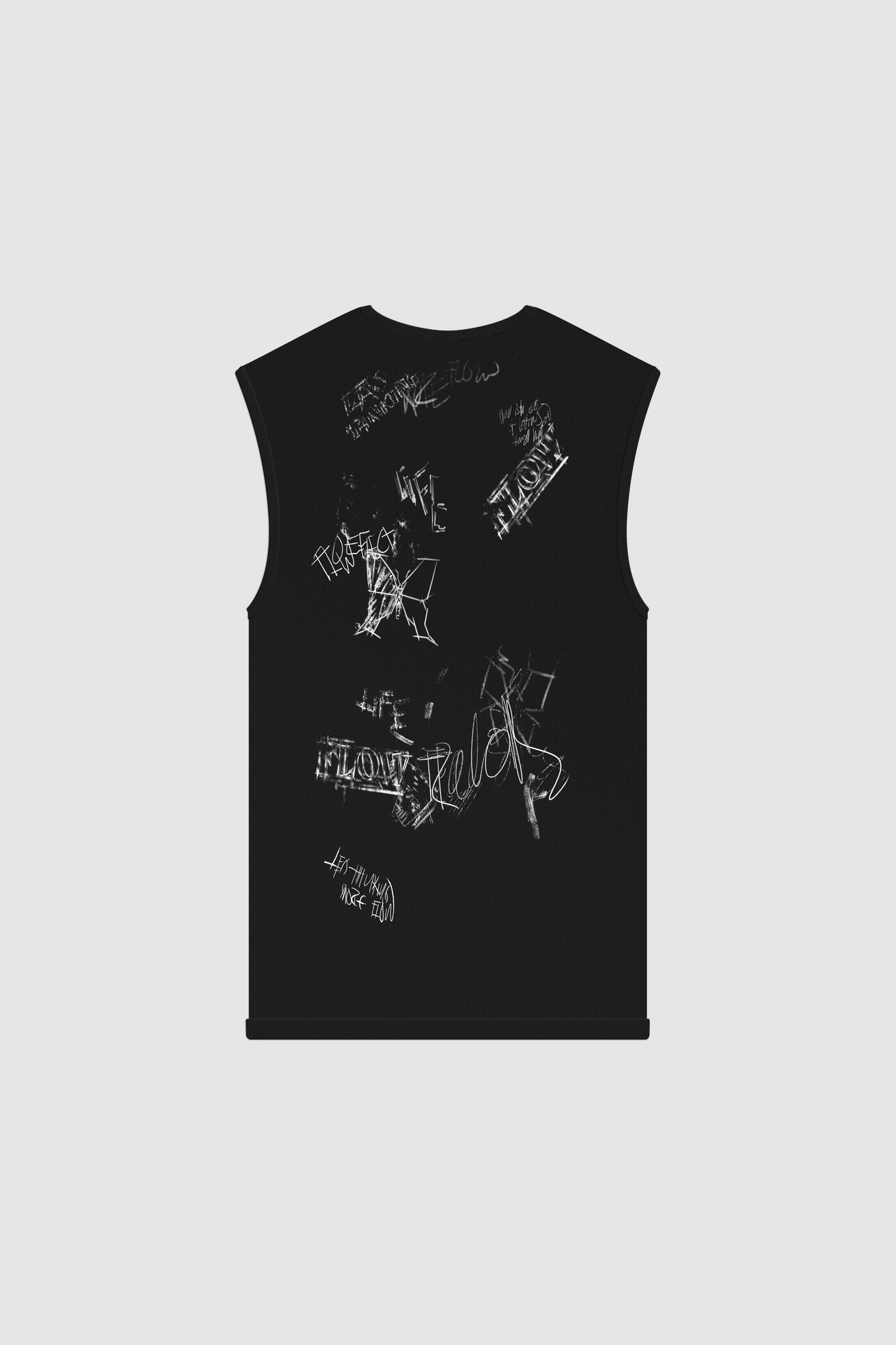 FLOW EFFECT CHAOS LONG SLEEVELESS BLACK