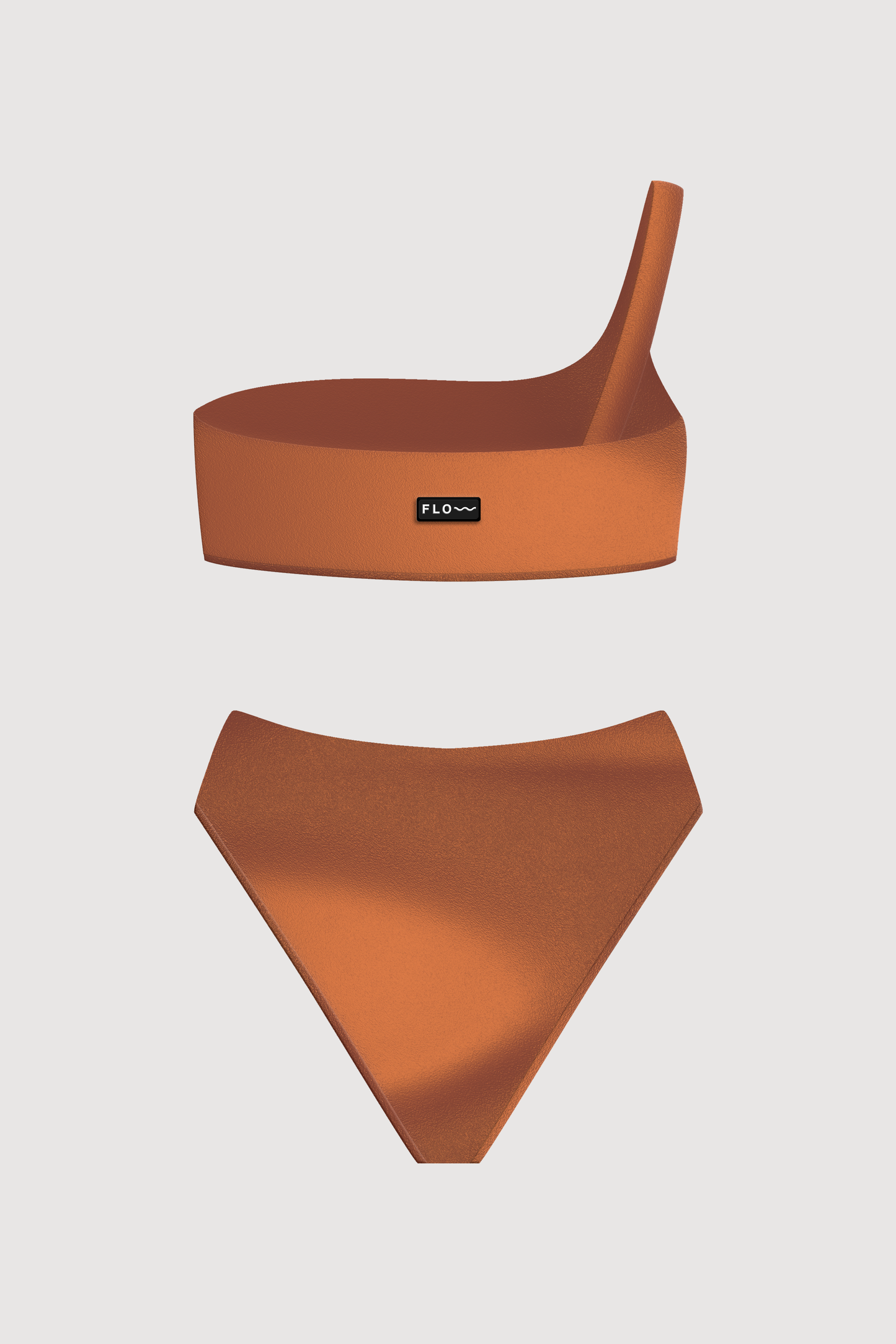 ONE SHOULDER SWIMSUIT RUST