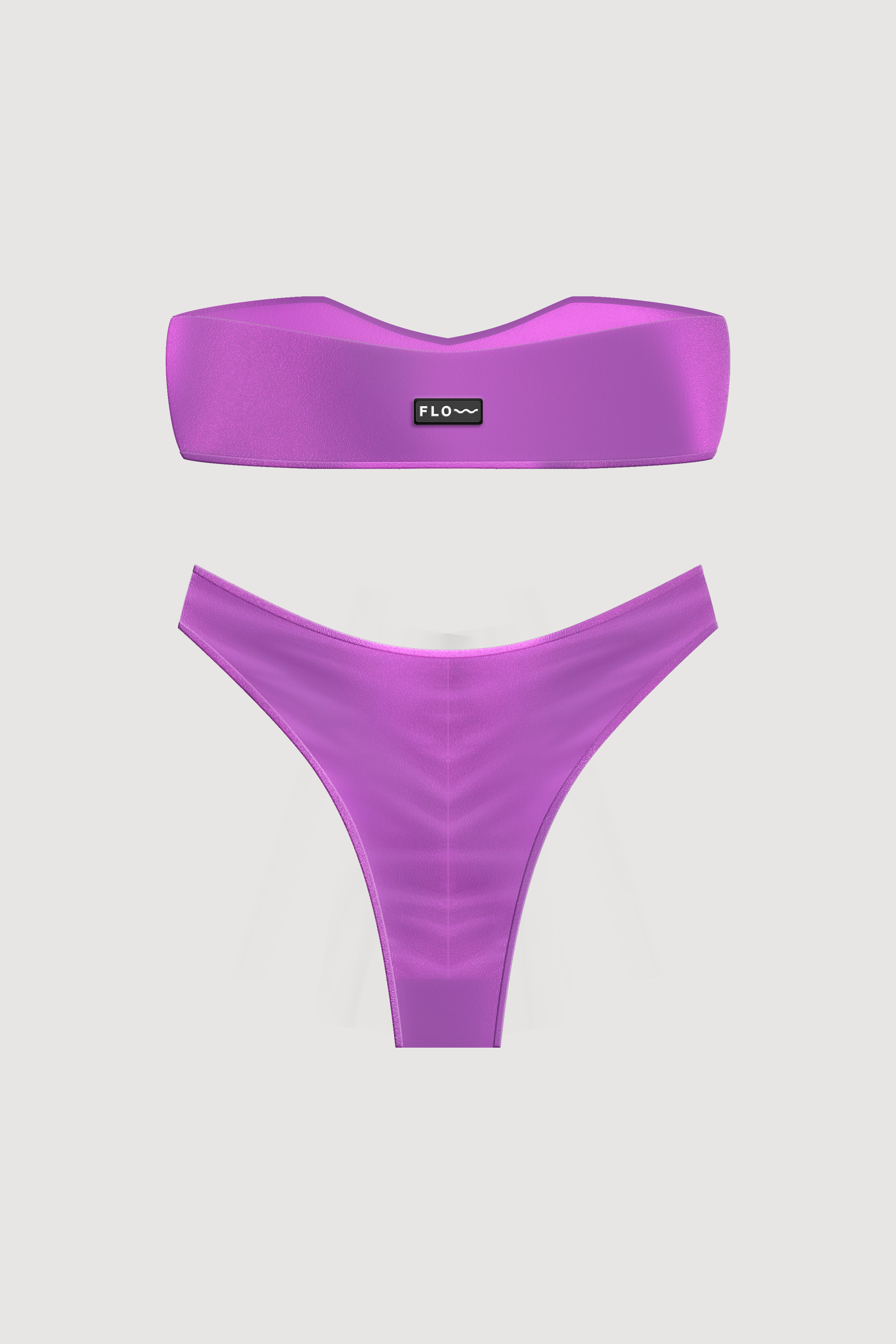 STRAPLESS SWIMSUIT LILAC