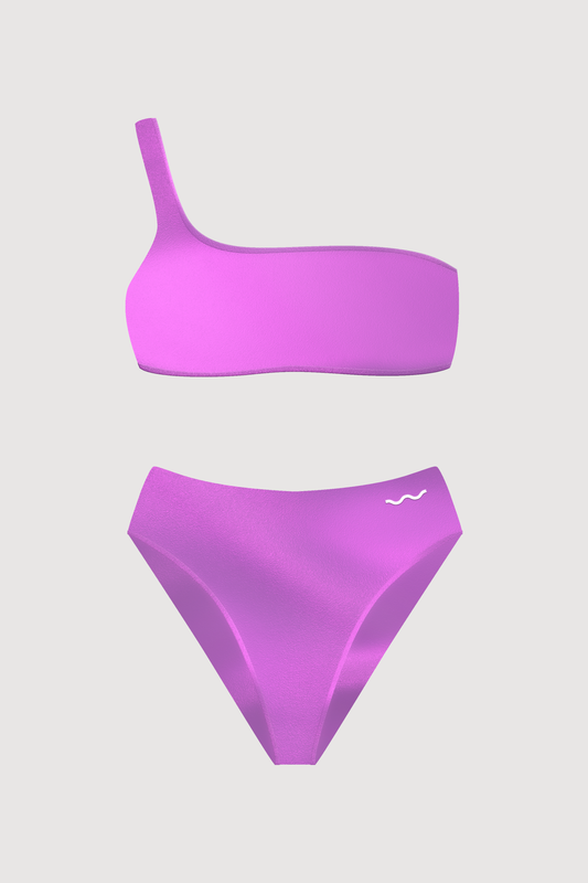 ONE SHOULDER SWIMSUIT LILAC