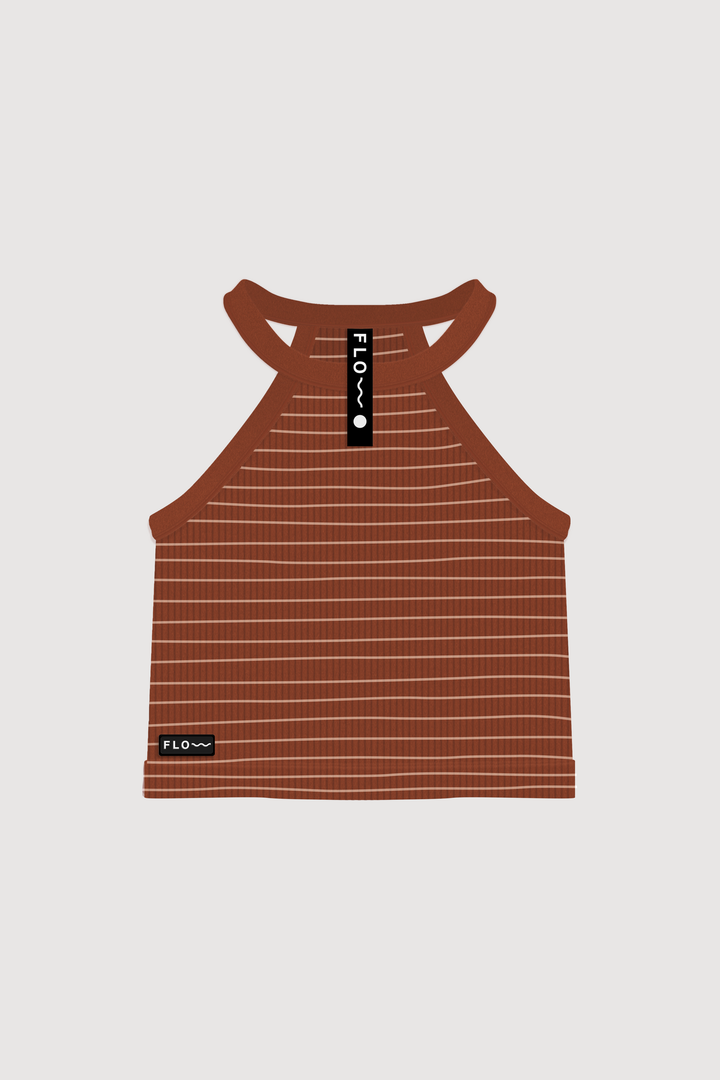 STRIPES TANK TOP CHOCOLATE/ WHITE